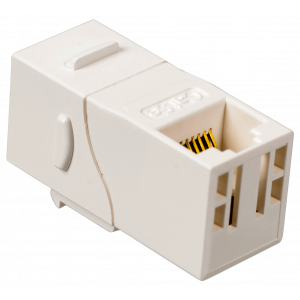 Повторитель портов RJ-45, неэкранированный, 90 градусов, кат.5E, формата Keystone, белый